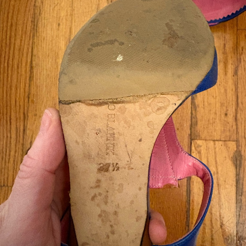 Vintage Manolo Blahnik strappy heels 37.5 - Picture 6 of 14